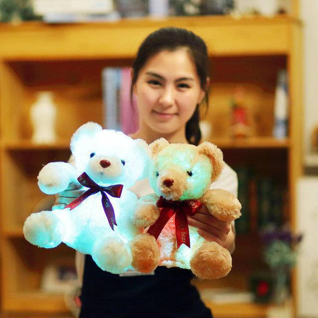 Plush toy teddy bear glowing bear doll creative gift