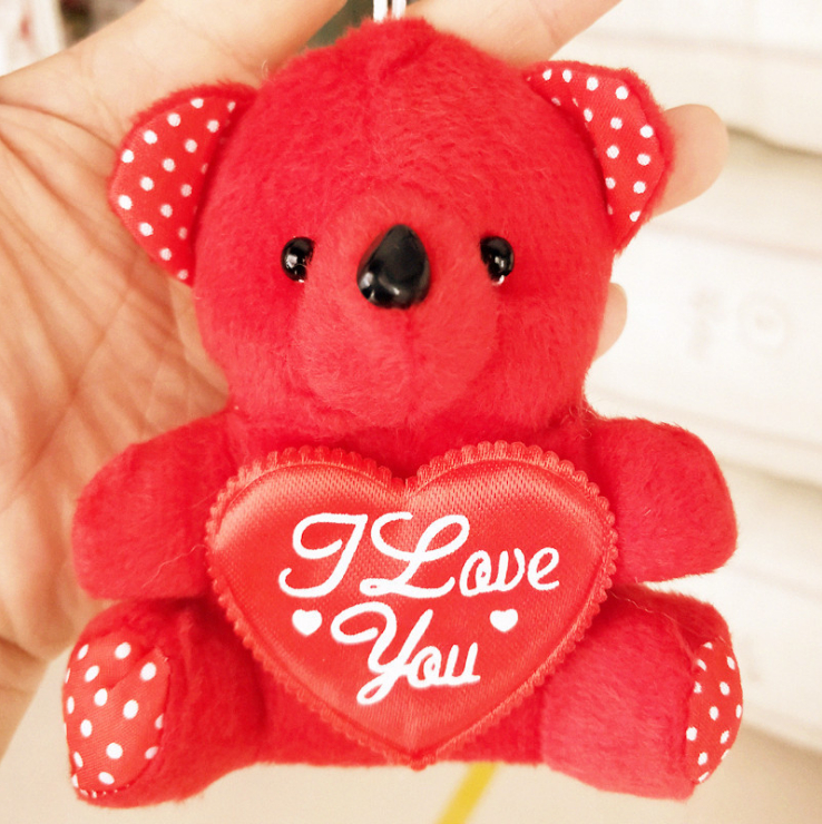 Colorful glowing hug bear doll love teddy bear plush toy