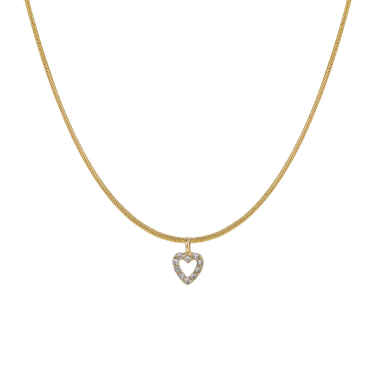 Temperamental All-match Sweater Chain Jewelry Zircon Peach Heart Pendant Necklace